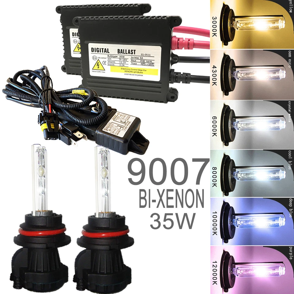 A1 BI-XENON 9007 High Power HID Kit AC 35W Premium Slim Ballast Headlight Bulbs - Image 1 of 4