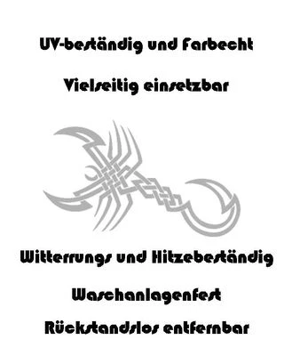Auto Aufkleber Tribal Tattoos Tattoo 90x38cm silber Tatoo Sticker 5 J. Garantie - Bild 1 von 2