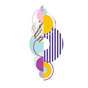 Minimalistischer Kreise großer Wandkunstdruck 18 x 24 Zoll - Bild 1 von 5