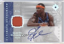 2006-07 Ultimate Collection Jersey /15 Quentin Richardson #AU-QR Patch Auto