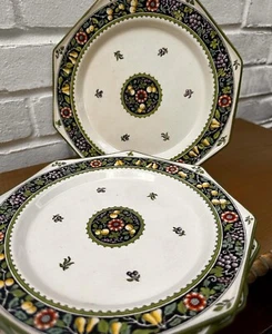 Minton Antiguo Juego de 6 Platos de Frutas Epping en Forma de Octágono Paisaje de Mesa - Imagen 1 de 4