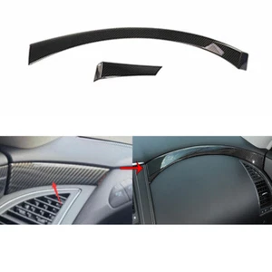 For Nissan Armada Patrol 2017-2020 Carbon Fiber Console Co-Pilot Strip Cover 2pc - Picture 1 of 9