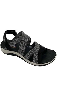 Skechers Washable Reggae Cup Sport Sandals Smitten By You Black - Picture 1 of 3