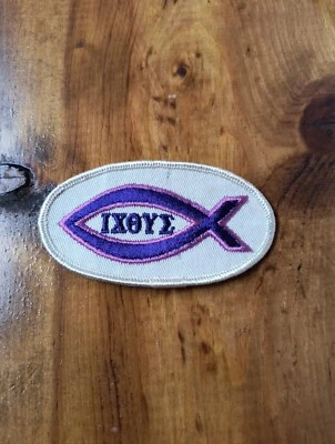 Vintage IXOYE Jesus Fish Patch  - Image 1 of 4