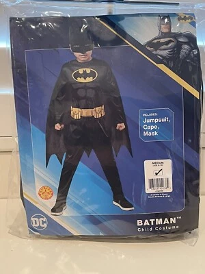 BATMAN Niños Juego Disfraz Mono, Capa y Máscara Talla Mediana 8-10 Foto 1 de 3