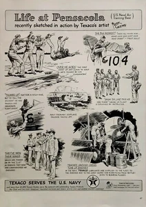 1941 Texaco Chevron Print Ad Vintage Ephemera Wall Art Decor by Frank Godwin - Picture 1 of 1