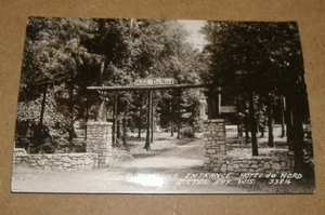 c1945 Auto Entrance Hotel Du Nord Sister Bay Wisconsin RPPC WI Door County - Picture 1 of 2