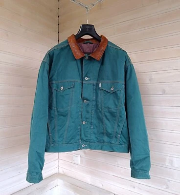 Vintage green bomber jacket Mustang XL Size old school - Image 1 of 4
