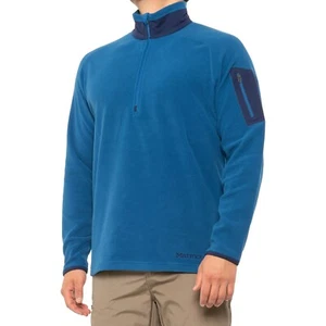 New Sealed Mens Marmot 1/2 Zip Reactor Polartec Micro Fleece Shirt Team Blue XL - Bild 1 von 3