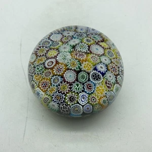 Millefiori Murano Glass Paperweight Antique 3.5” 18 - Picture 1 of 5