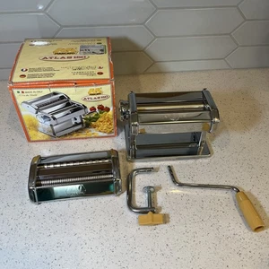 Marcato Atlas Pasta Maker Model 150 Deluxe Hand Crank Machine Made In Italy - Picture 1 of 15