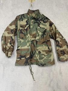 Vintage Alpha Industries M65 Field Coat Mens Medium Regular Camo Jacket 90s - Picture 1 of 17