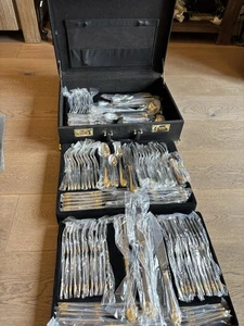 SBS Solingen Besteckset 12 Personen, 124 Teile Unbenutzt! Mit Fischbesteck - Bild 1 von 10