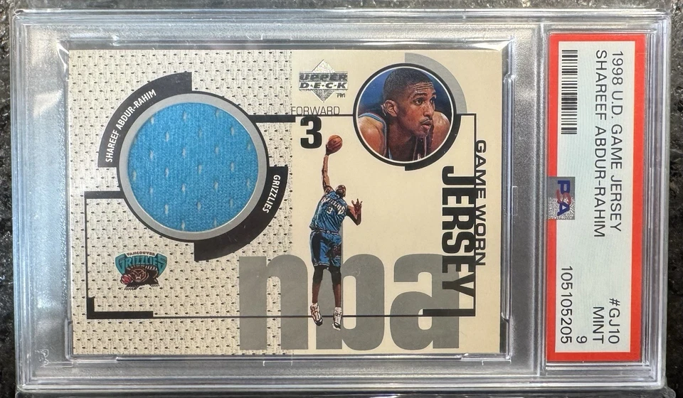 1998-99 Upper Deck - UD Game Jersey Shareef Abdur-Rahim #GJ10 - RARO 1:2500   - Imagem 1 de 2