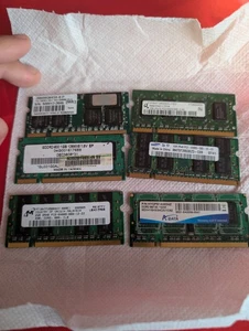 bundle 7GB ddr2 RAM, 5x1GB, and 1x 2GB, laptop, notebook, please read detsils - Picture 1 of 8