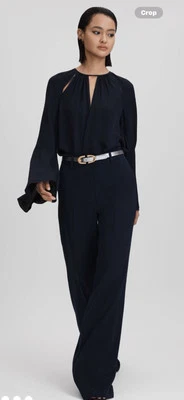 REISS MARGEAUX navy Trousers Size 8/10 Petite BNWT ( Please Read Description ) - Image 1 of 4