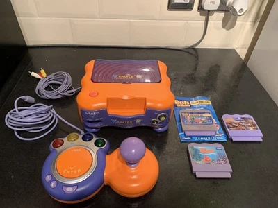 VTECH V Smile Kids Tv Learning System Console with 3 games  1 Controller  - Image 1 of 4