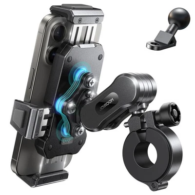 Soporte para teléfono de motocicleta de aleación de aluminio, soporte para teléfono de motocicleta de metal con vibración... Foto 1 de 4