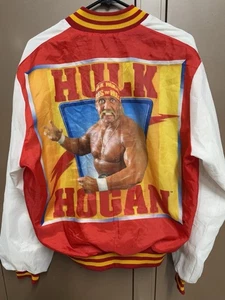 Hulk Hogan WWF WWE Titan Sports Jacket Satin 1990 Vintage Hulkamania Large - Picture 1 of 7