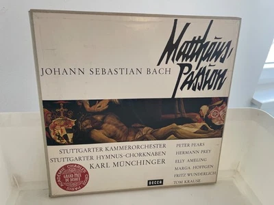 MUNCHINGER - MATTHÄUS PASSION 4 LP BOX - BLACK DECCA SXL STEREO 9937-40 - TOP! - Image 1 of 4