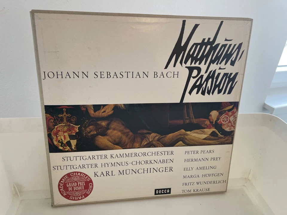 MUNCHINGER - MATTHÄUS PASSION 4 LP BOX - BLACK DECCA SXL STEREO 9937-40 - TOP! - Image 1 of 4