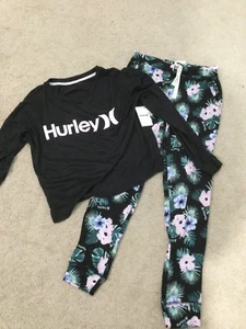 Felpa/camicia Hurley donna morbida e accogliente 2 pezzi Pjs M viola prezzo al pubblico consigliato $68 - Foto 1 di 4