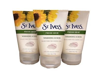 St. Ives Fresh Skin Warming Scrub Net Wt. 4 oz. (Pack of 3) NOS - Image 1 of 3