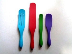 Spurtle Set Silicone Utensil Kitchen Gadget Whisk Spoon Spatula 4 Mad Hungry - Picture 1 of 3