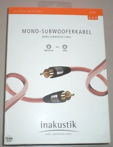 Inakustik Star II Mono Subwooferkabel RCA Cinch 5m  Neu in OVP - Picture 1 of 3