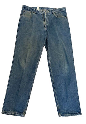 Pantalones de mezclilla John Henry para hombre talla 38 x 32 desgastados lavado claro recto desteñido Foto 1 de 4