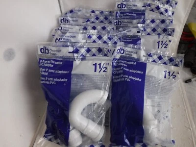 (Lot Of 10) DEARBORN BRASS P9704BG 1-1/2" P-TRAP w/THREADED PVC ADAPTER - Image 1 of 3