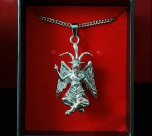 ORIGINAL Church of Satan Eliphas Levi Baphomet Pendant goth occult pagan - Picture 1 of 11
