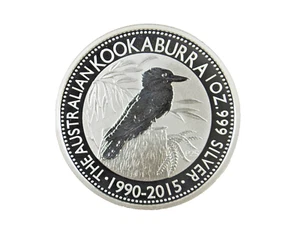 1990-2015 1 oz Silver Coin Australian Kookaburra 999 Fine Ag $1 Dollar Australia - Picture 1 of 18