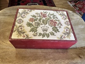 Authentic Vintage Rolex Maroon BOX President Embroidered Tapestry Watch 60.01.2 - Bild 1 von 8