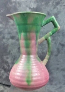 VINTAGE SYLVAC POTTERY ART DECO BAMBOO PITCHER MADE IN ENGLAND 1940'S & 50'S - Picture 1 of 12