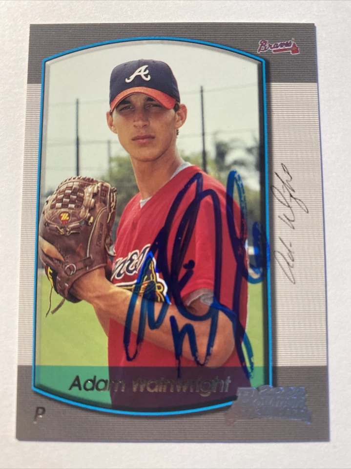 2000 Bowman #93 ADAM WAINWRIGHT Autographed Card - Atlanta Braves RC - Image 1 of 1