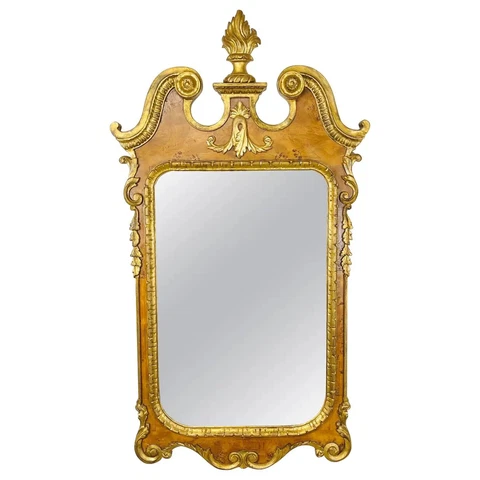 La Barge Burl and Gilt GeorgianStyle Mirror, Italy Cover