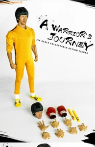 1:6 Scale Martial Arts Star Bruce Lee Kung Fu Lee PVC Action Figure Double Head - Picture 1 of 12