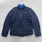 The North Face Puffer Jacket Mens L Blue Full Zip Stretch Down 700 Outdoor