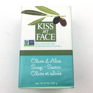 Jabón de barra de oliva y aloe Kiss My Face 8 oz libre de crueldad no transgénico - Imagen 1 de 6