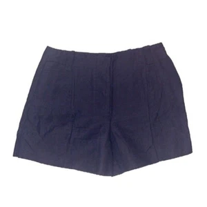 Stella McCartney Navy Blue Linen Cotton Shorts 36 2 Natural Minimalist Designer - Picture 1 of 5