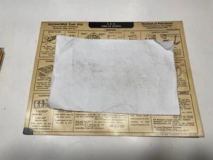 1935  Oldsmobile Eight Model L-35 121” AEA Tune-Up System card - Picture 1 of 2