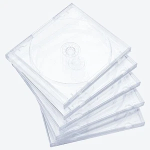 100 pcs 10.4 mm Standard Single Clear CD Jewel Case Assembled Clear Tray - Afbeelding 1 van 4