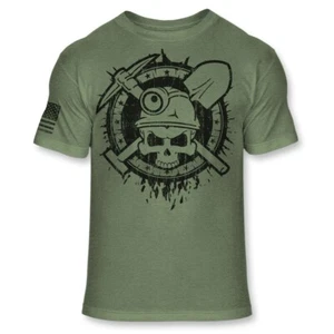Camiseta Miner Skull Logo - Camiseta Miners Crossbones Jolly Roger Mining - A399 - Imagen 1 de 7