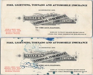 C1920s Louis Knick Advertising Blotter Watertown WI Millers National Insurance - Picture 1 of 5