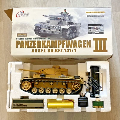 Henglong Panzer III AUSF.L RC Tank 1/16 | SD.KFZ.141/1 | Metal RTR Boxed Unused - Image 1 of 4