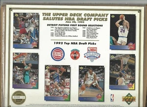 1993 Upper Deck Salutes NBA Draft Picks Sheet Pistons Shaquille O'Neal Mourning - Bild 1 von 1
