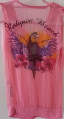 Chaleco Top RELIGION BEACH Mujer Seda/Rayón CORAL Talla 1 NUEVO STOCK🦅🦋🦅🦋 Foto 1 de 4