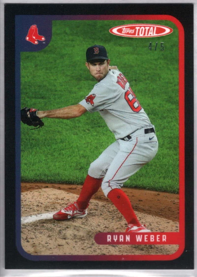 Ryan Weber 2020 Topps Total Black #868 /5 Red Sox - Image 1 of 1