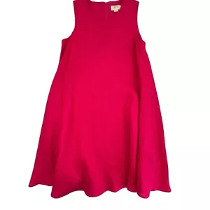 Maeve Anthropologie Linen Sleeveless A-Line Swing Dress Women XS Pink Lined - Picture 1 of 9